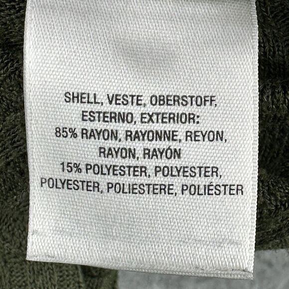 Maeve Anthropologie Winterscape Sweater Top Women S Olive Green Cowl Neck Peplum - Picture 2 of 12